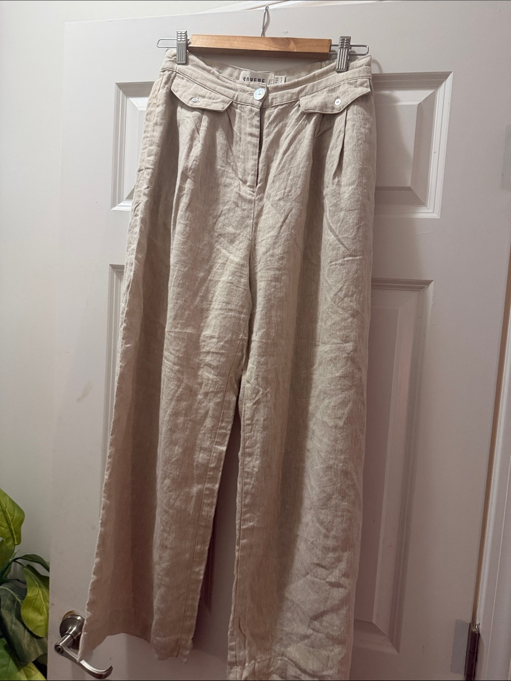 Sovere Studio Instance Linen Wide-Leg Pants